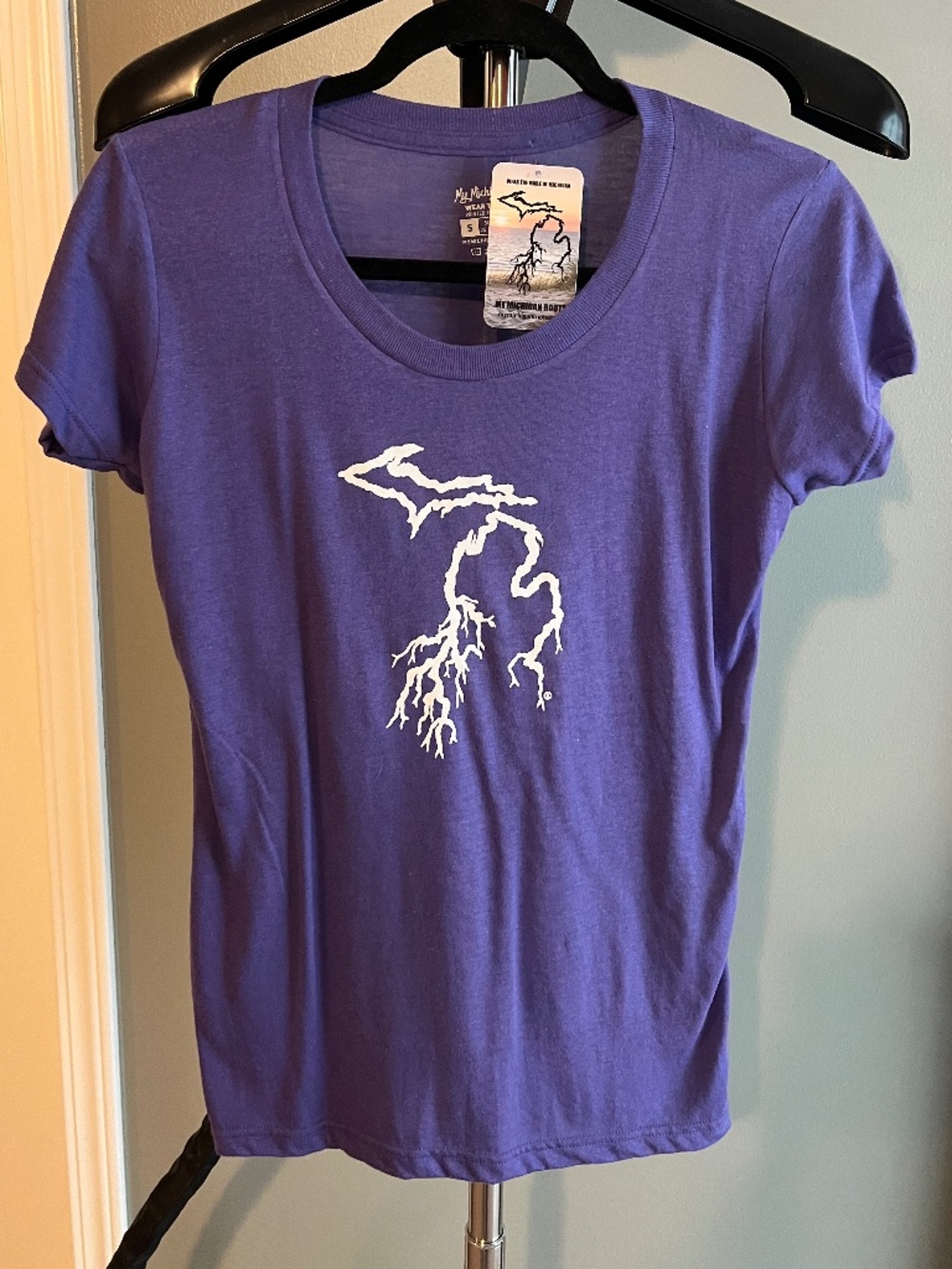 My Michigan Roots Purple Women's T-Shirt - NWT New with Tags